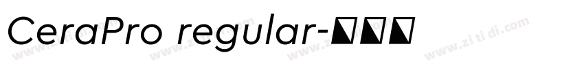 CeraPro regular字体转换